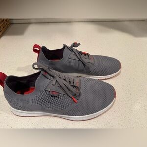 True All Day Knit Shoes: Dark Gray/Red